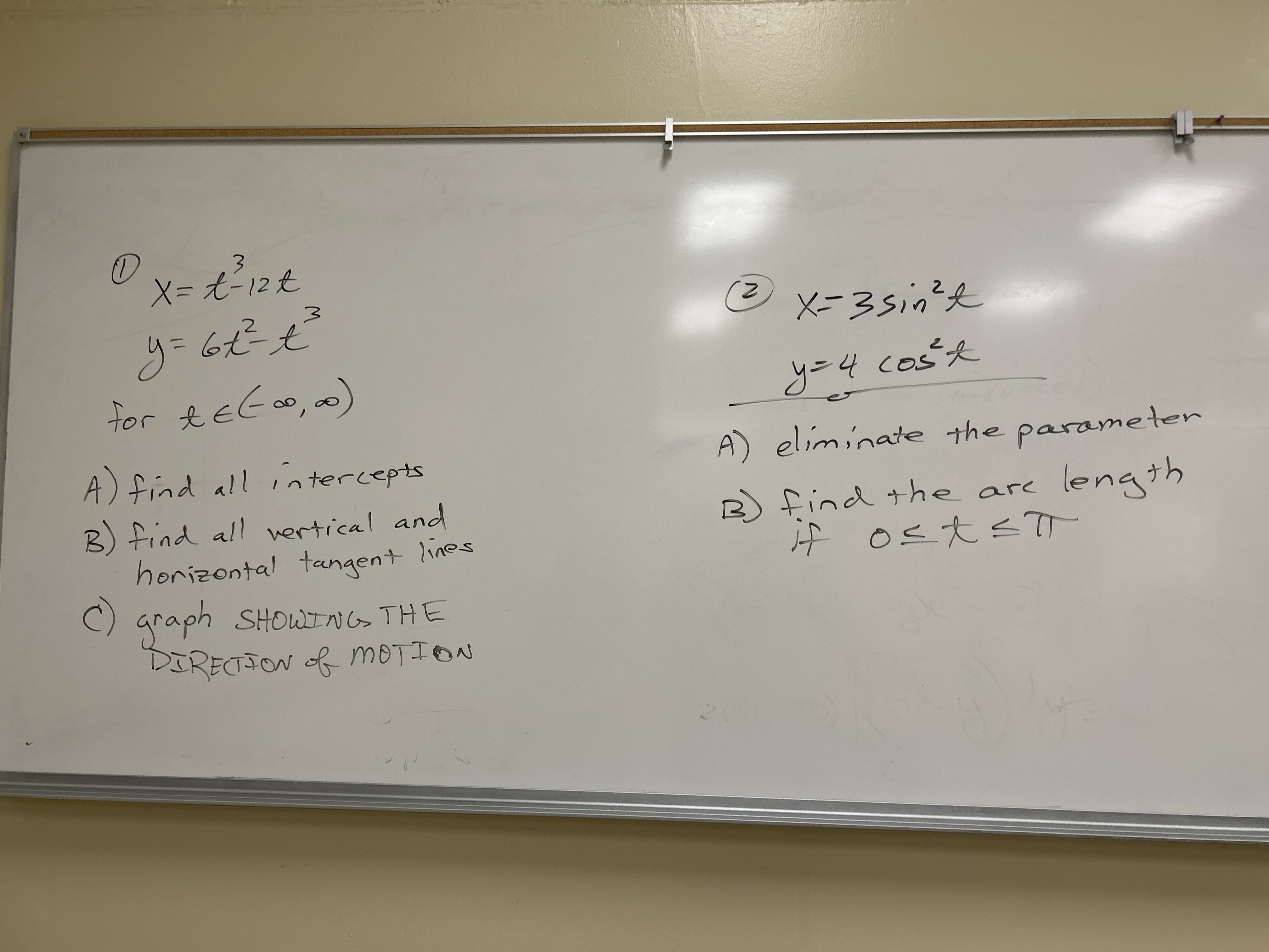 ( 1 ) x = t 3 - 1 2 t y = 6 t 2 - t 3 for tin ( -