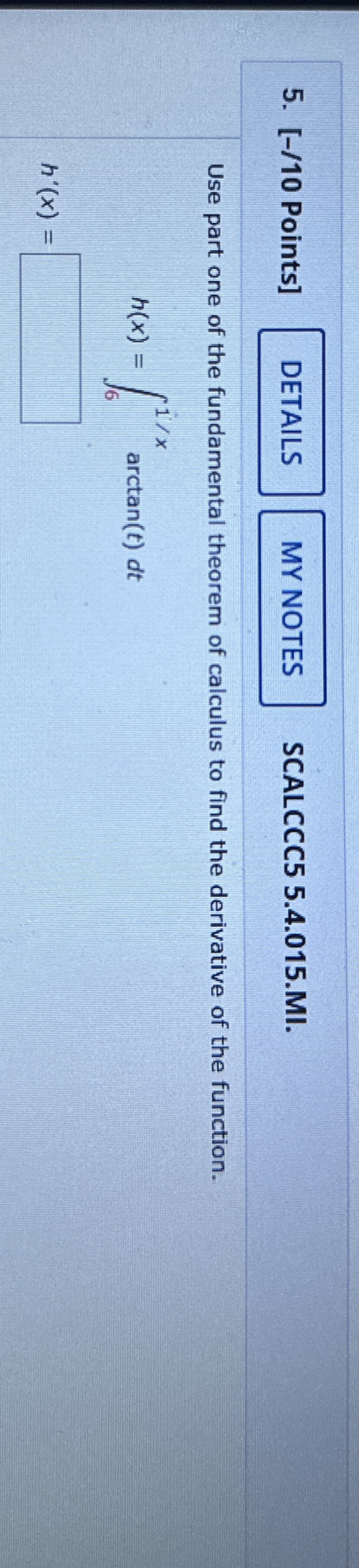 [ - / 1 0 Points ] SCALCCC 5 5 . 4 . 0 1 5 . MI .