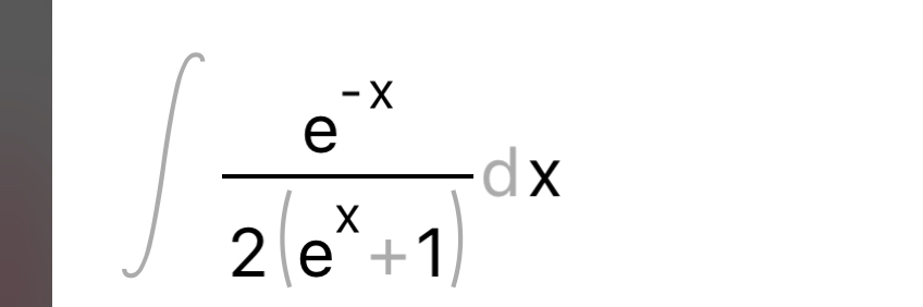 e - x 2 ( e x + 1 ) d x How to solve it