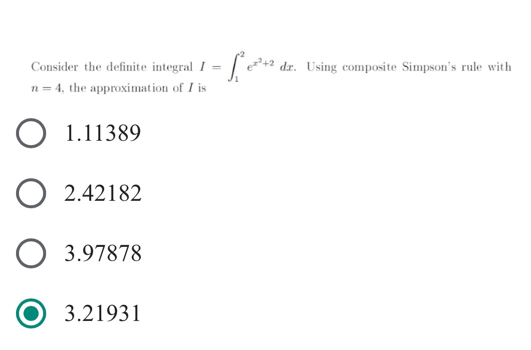 How to solve Consider the definite integral I = 1