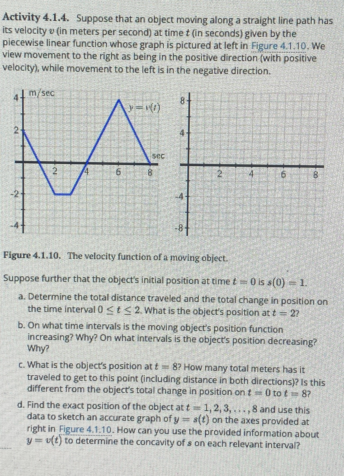 Activity 4 . 1 . 4 . Suppose that an object