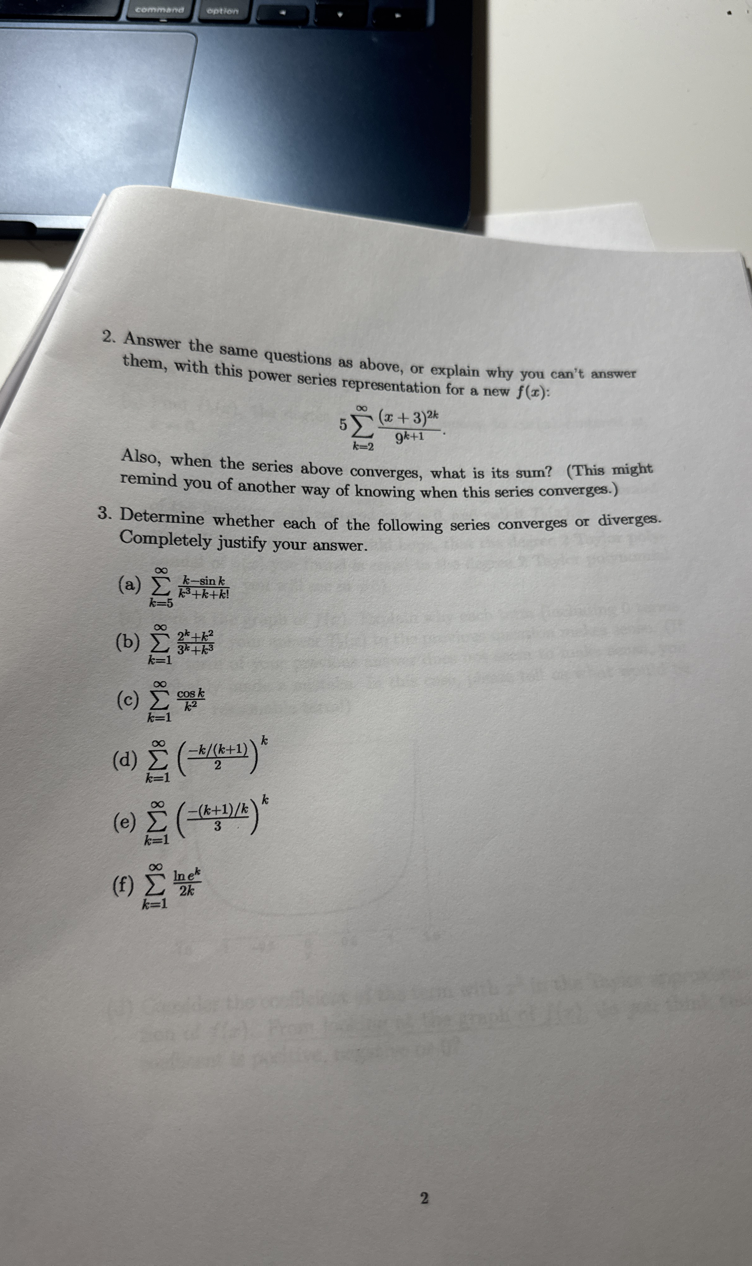 command eption 2 . Answer the same questions as