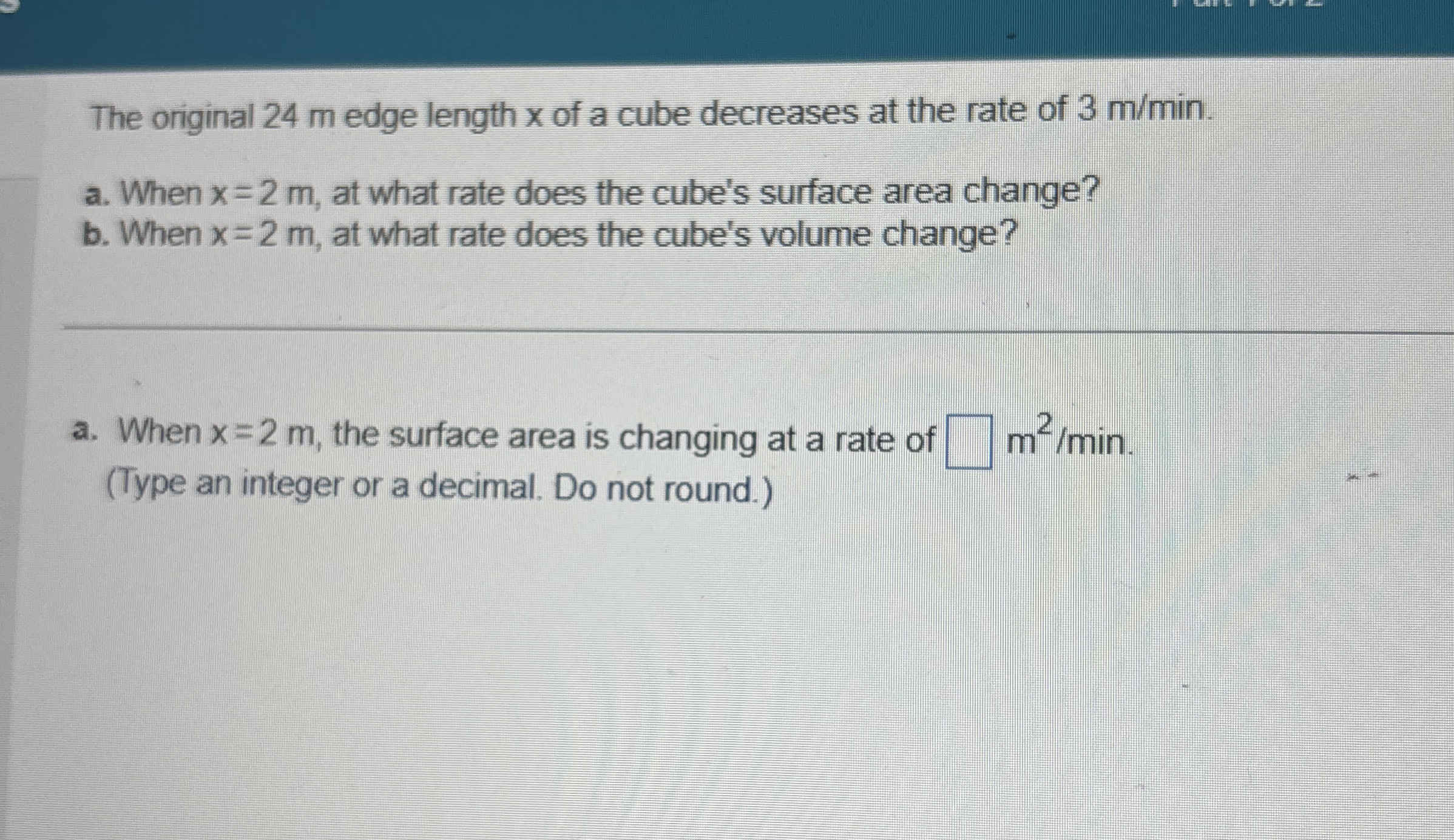 3 . 1 0 # 3 the original 2 4 m edge length x of a