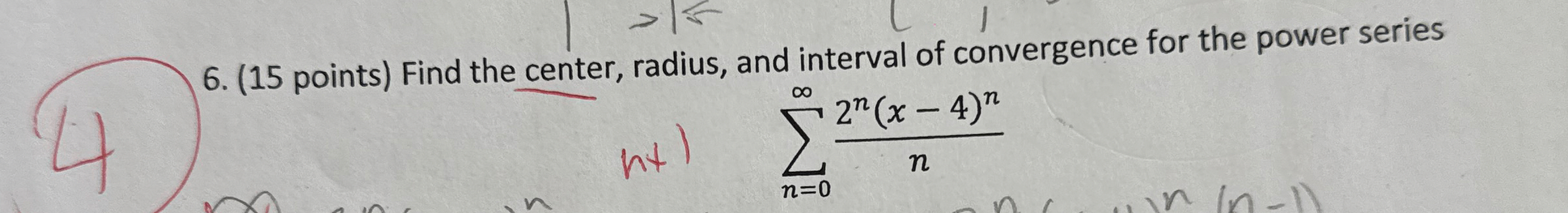 ( 1 5 points ) Find the center, radius, and