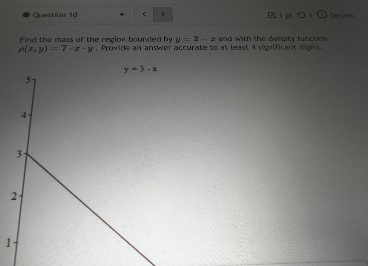 Question 1 0 1 pt 1 Details Find the mass of the