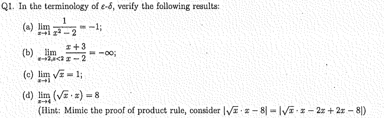 Q 1 . In the terminology of - , verify the