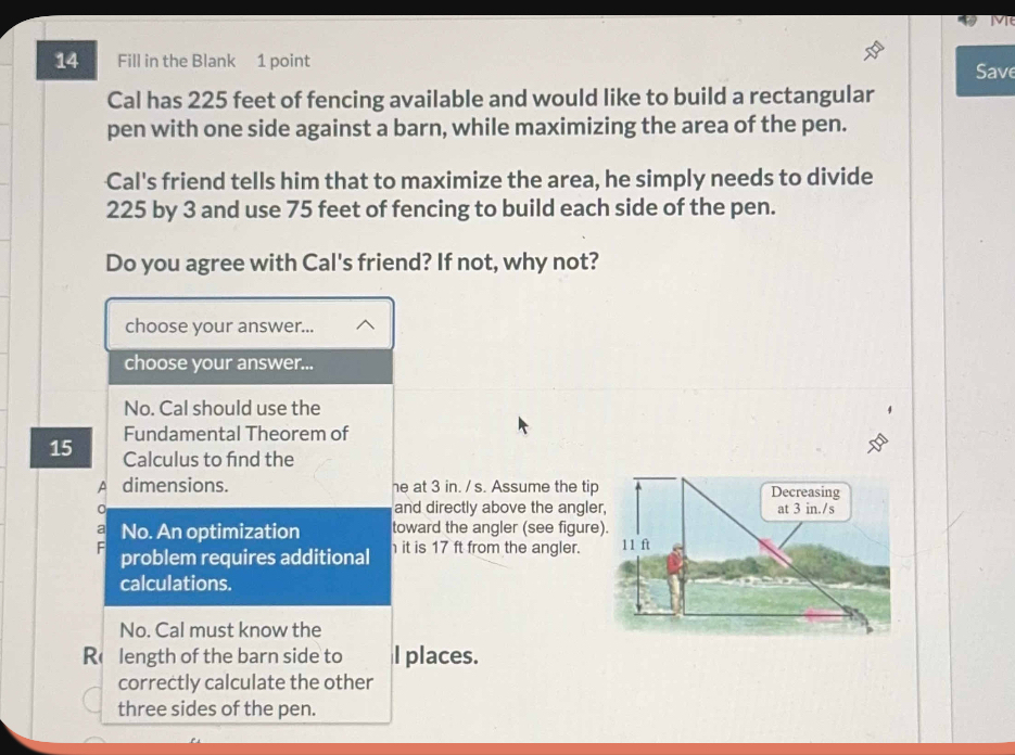 1 4 Fill in the Blank 1 point Cal has 2 2 5 feet
