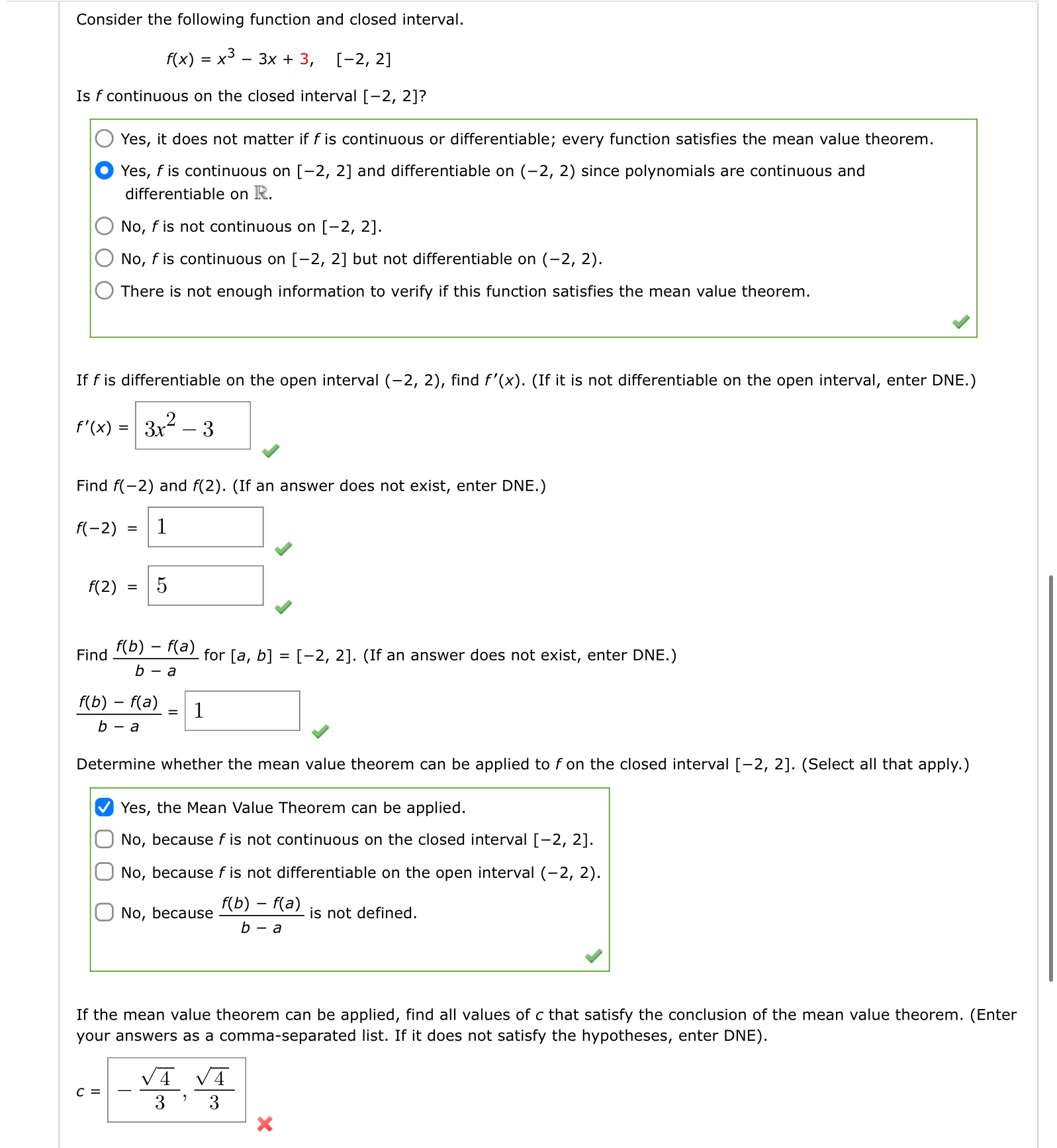 Consider the following function and closed