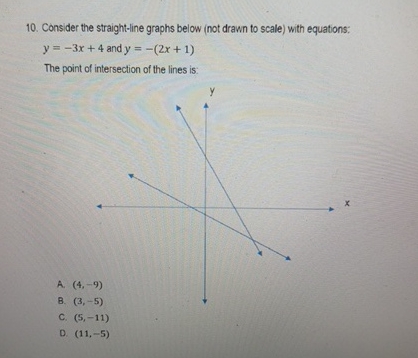 Consider the straight - line graphs below ( not