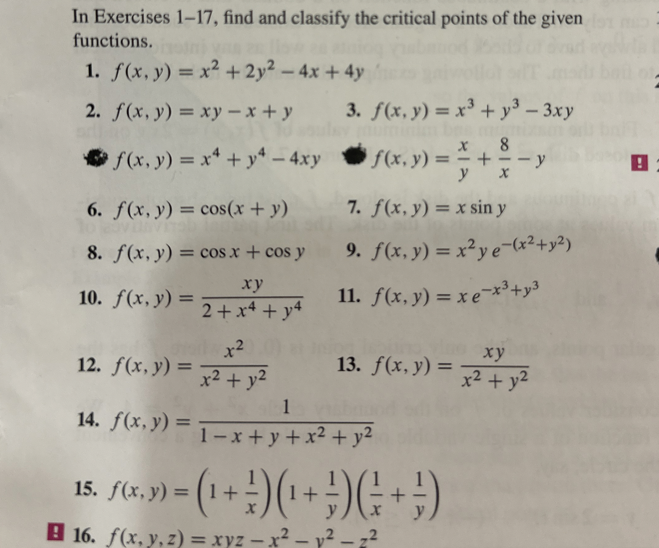 In Exercises 1 - 1 7 , find and classify the