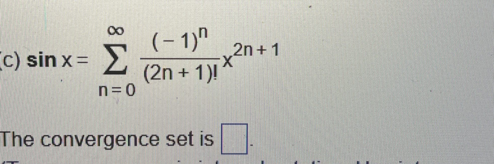 Express the given power series as a series with