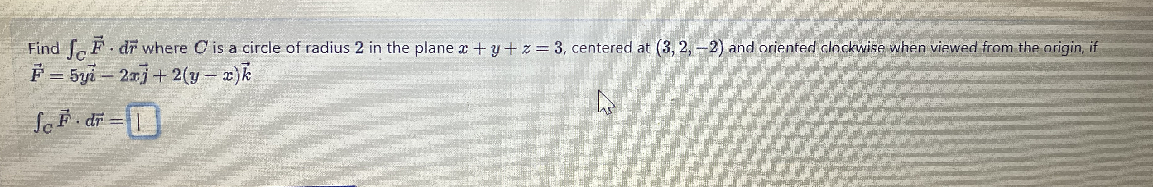 Find C vec ( F ) * d v e c ( r ) where C is a