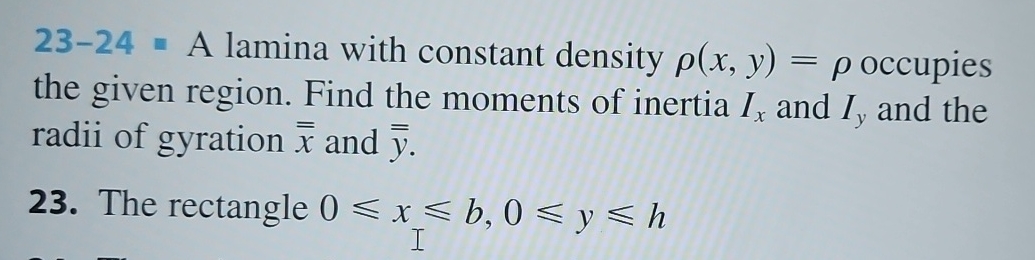 2 3 - 2 4 - A lamina with constant density ( x ,