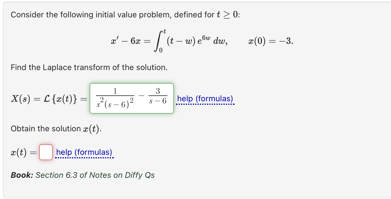 Consider the following initial value problem,