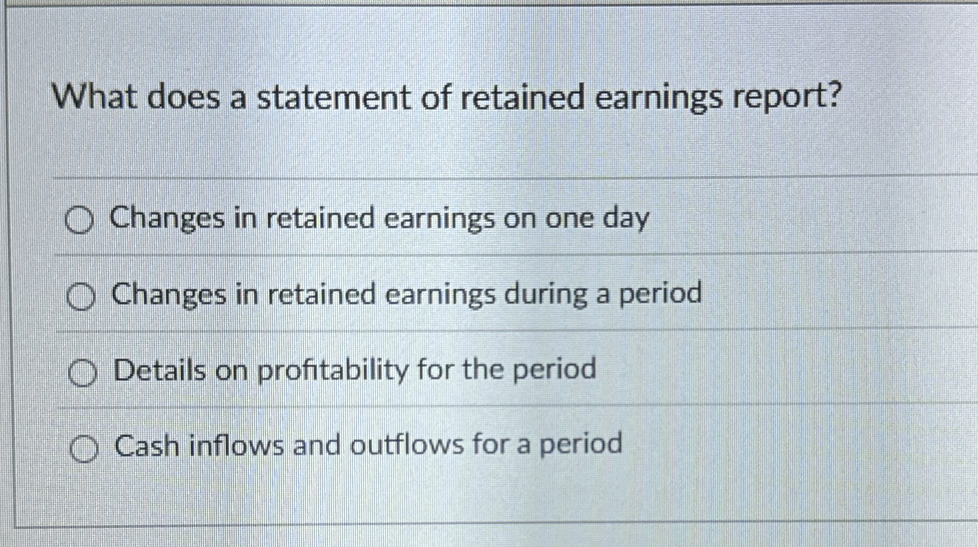 What does a statement of retained earnings