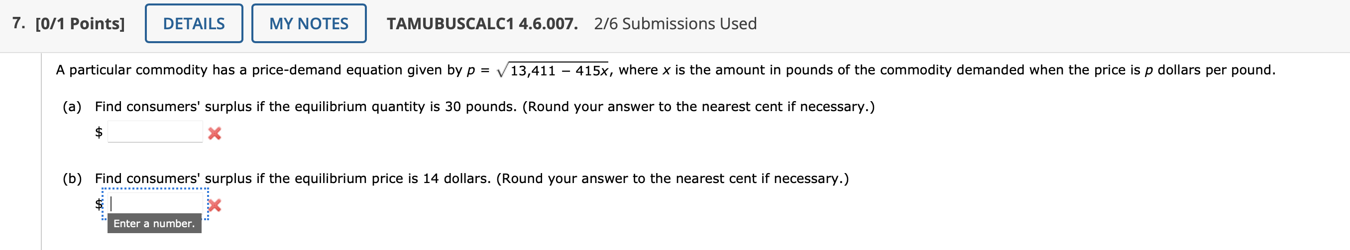 A particular commodity has a price - demand