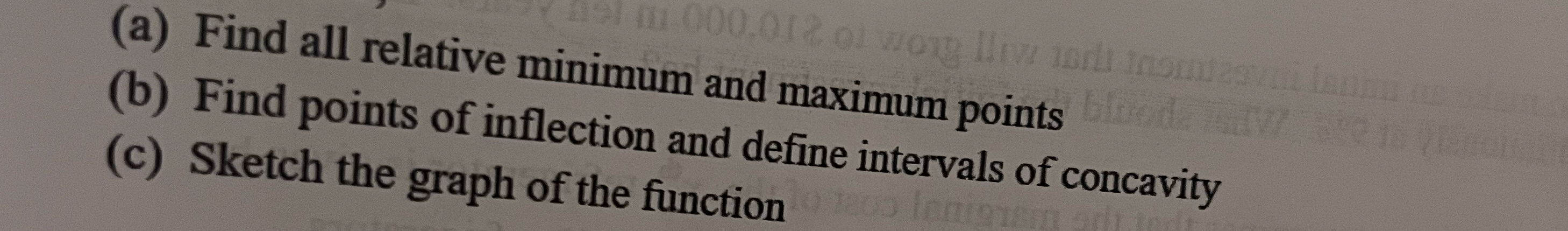 ( a ) Find all relative minimum and maximum