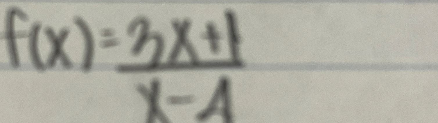 f ( x ) = 3 x + 1 x - 4 find the difference
