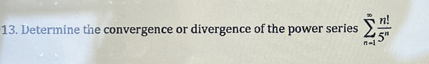 Determine the convergence or divergence of the