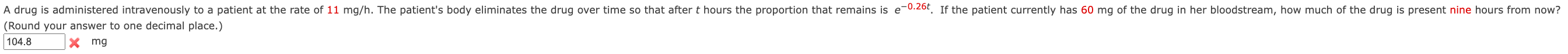 ( Round your answer to one decimal place. ) 1 0 4