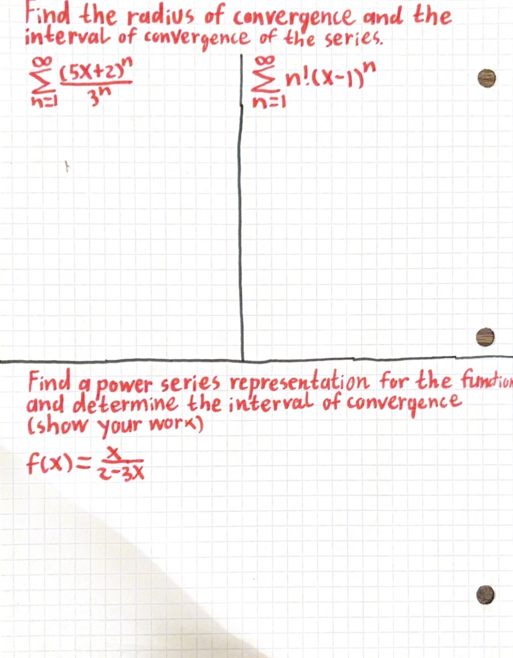Find the radius of convergence and the interval