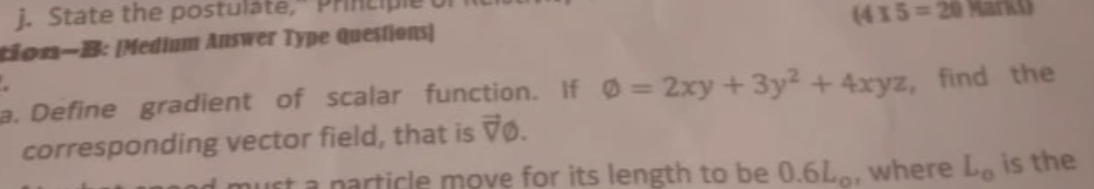 a . Define gradient of scalar function. If = 2 x