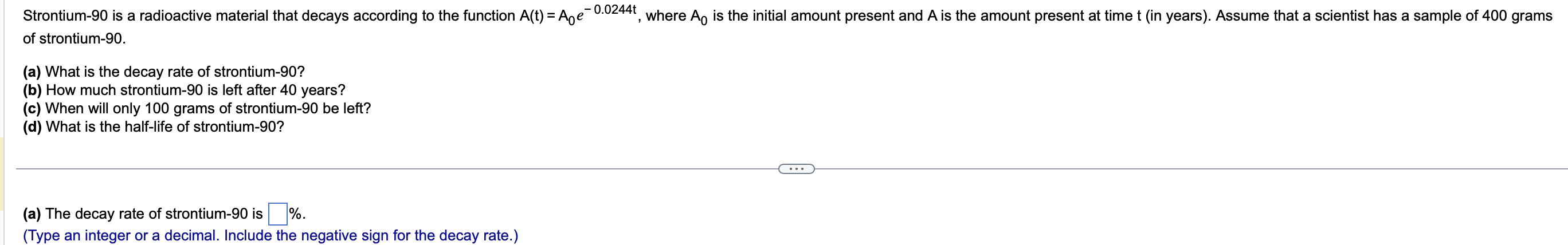 Strontium - 9 0 is a radioactive material that