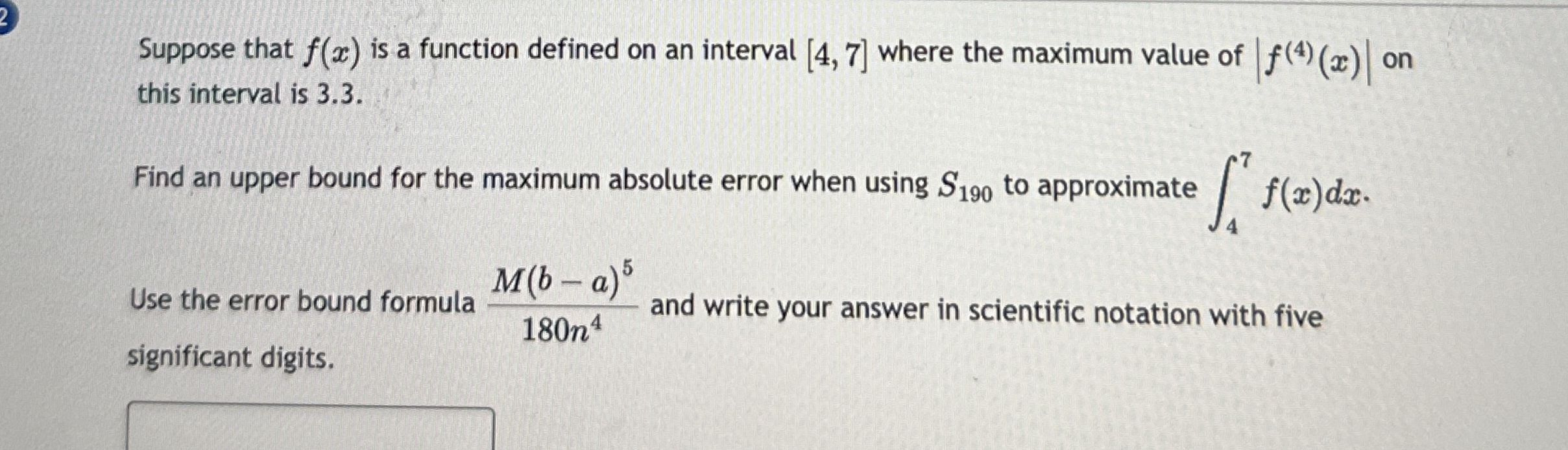 Suppose that f ( x ) is a function defined on an