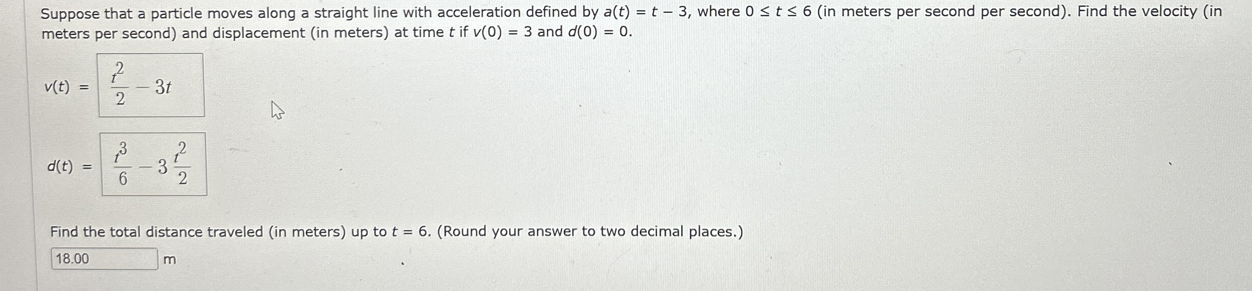 Suppose that a particle moves along a straight