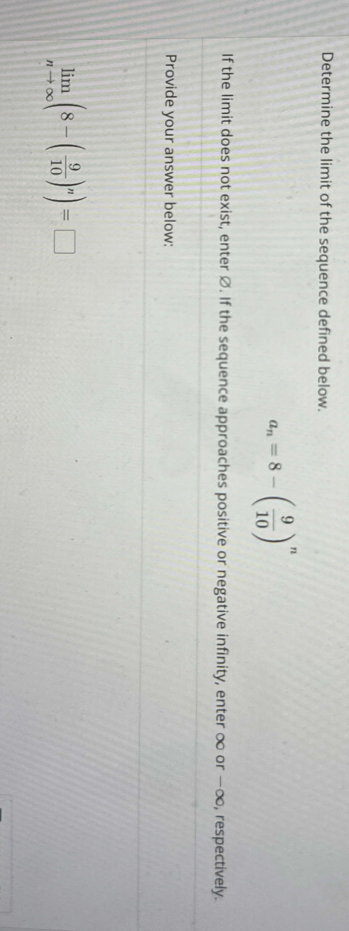 Determine the limit of the sequence defined