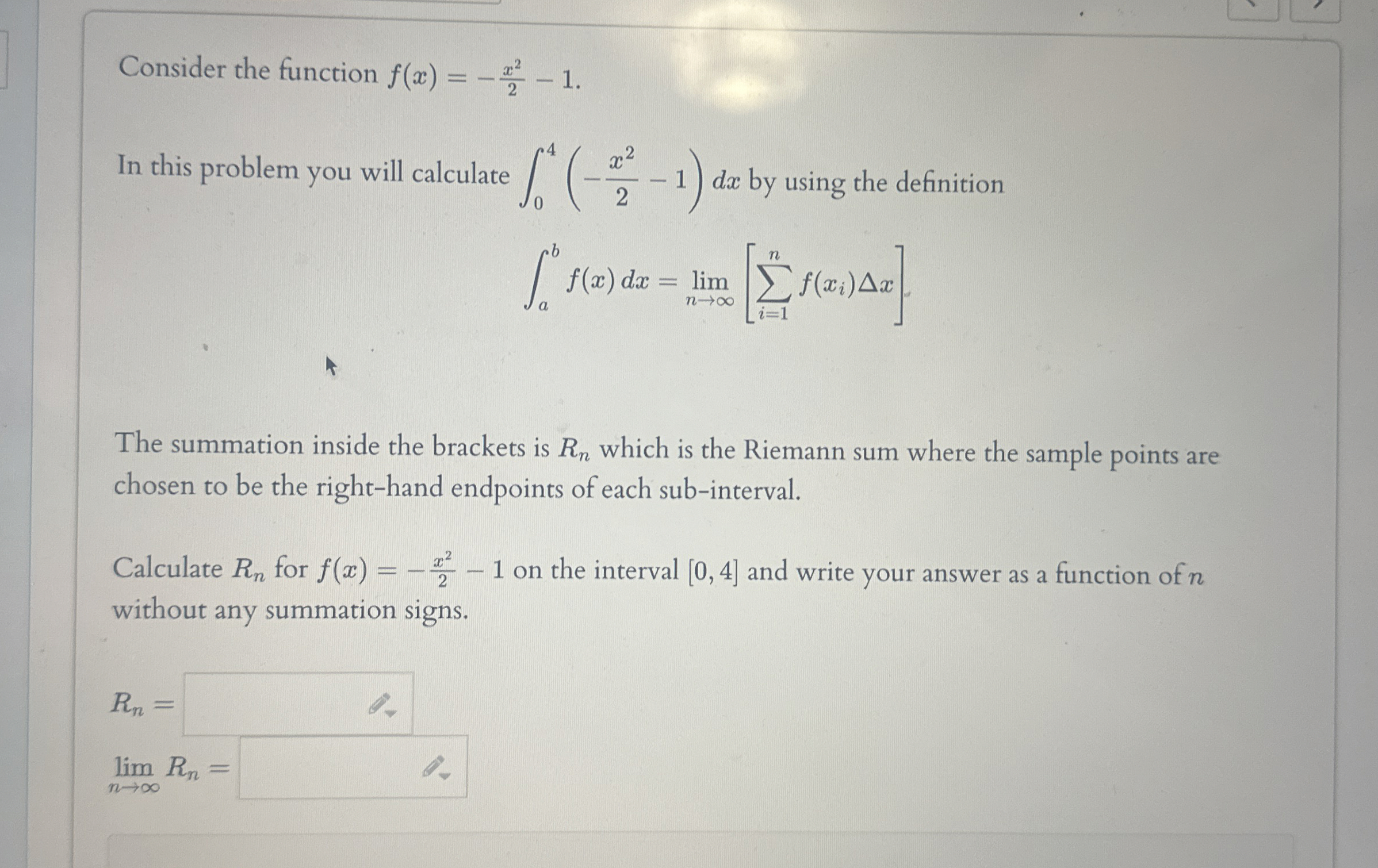Consider the function f ( x ) = - x 2 2 - 1 . . .