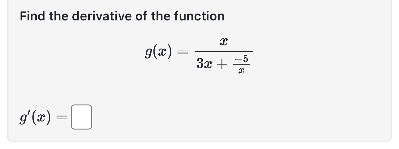 Find the derivative of the function g ( x ) = x 3