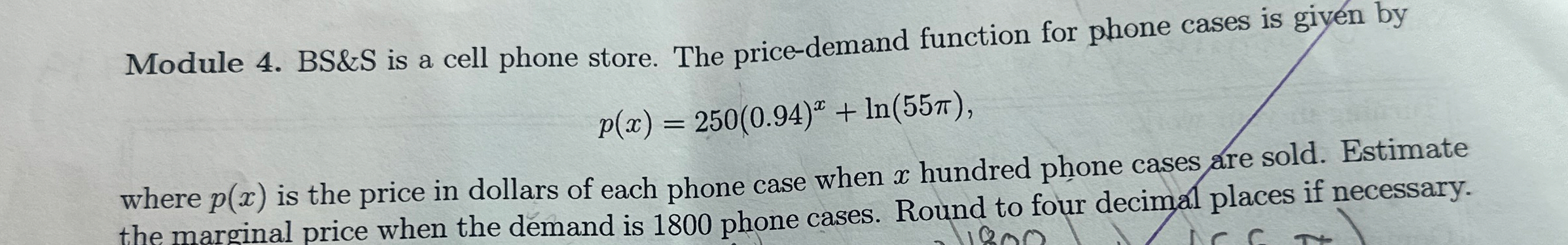 Module 4 . BS&S is a cell phone store. The price