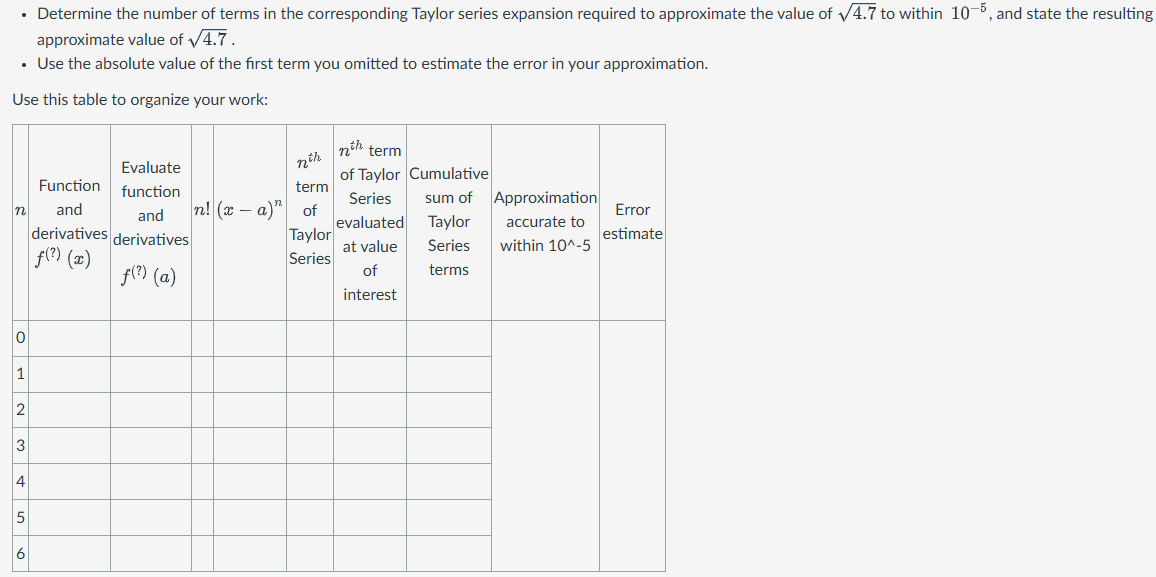 - Determine the number of terms in the
