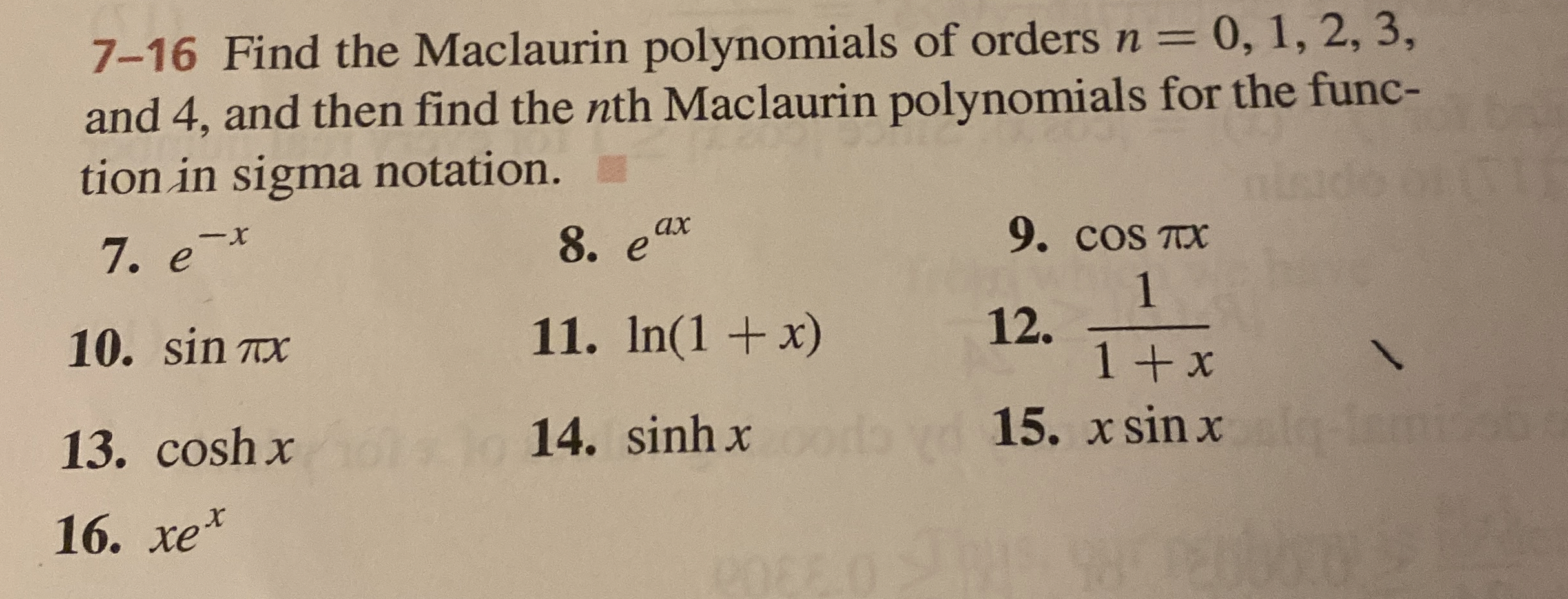 Only solve problem # 1 5 please Find the