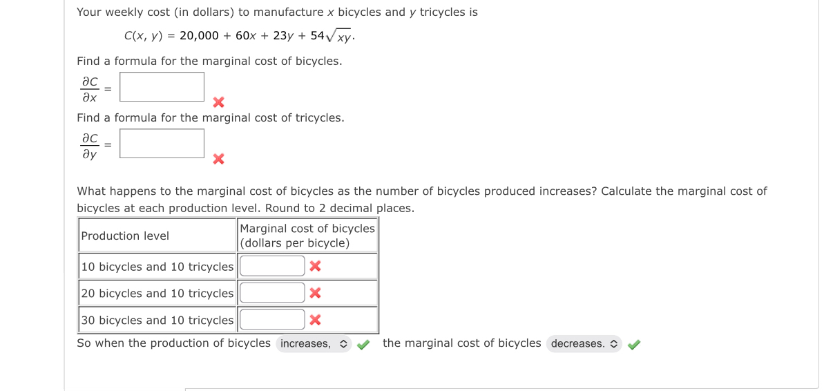 Your weekly cost ( in dollars ) to manufacture x