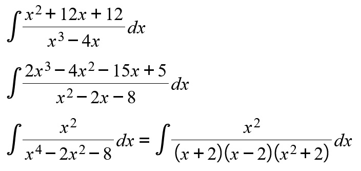 Using the integral method by partial fractions