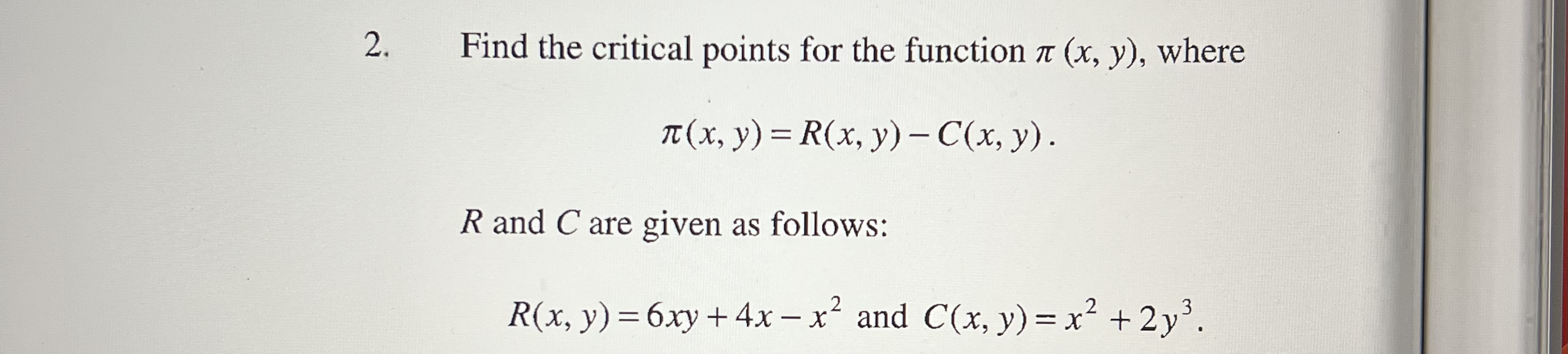 Q 2 , Page 1 5 7 Find the critical points for the