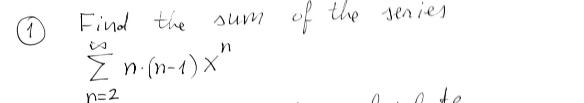 ( 1 ) Find the sum of the senies n = 2 n * ( n -