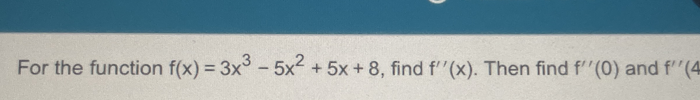 How to solve For the function f ( x ) = 3 x 3 - 5
