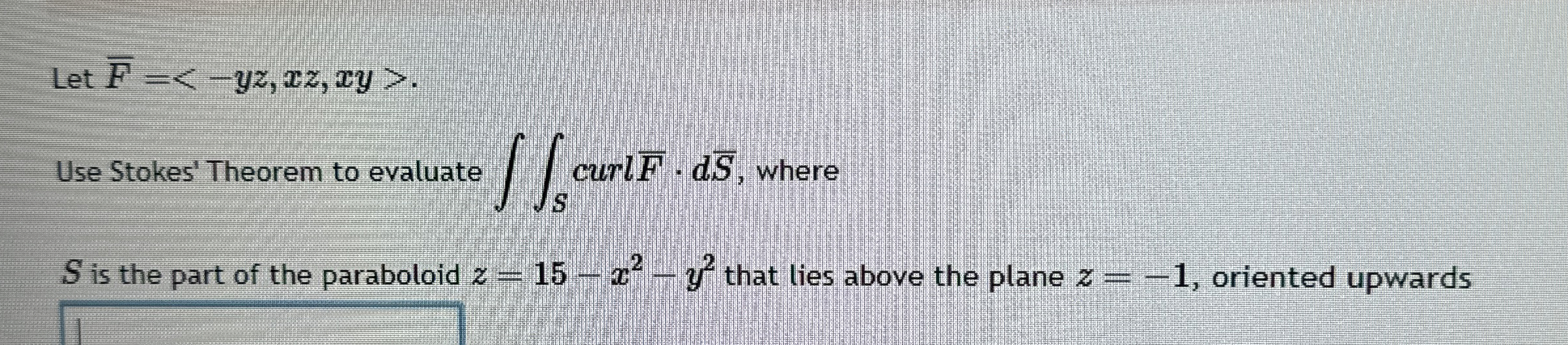 Let ? b a r ( F ) = < - y z , x z , x y  style=