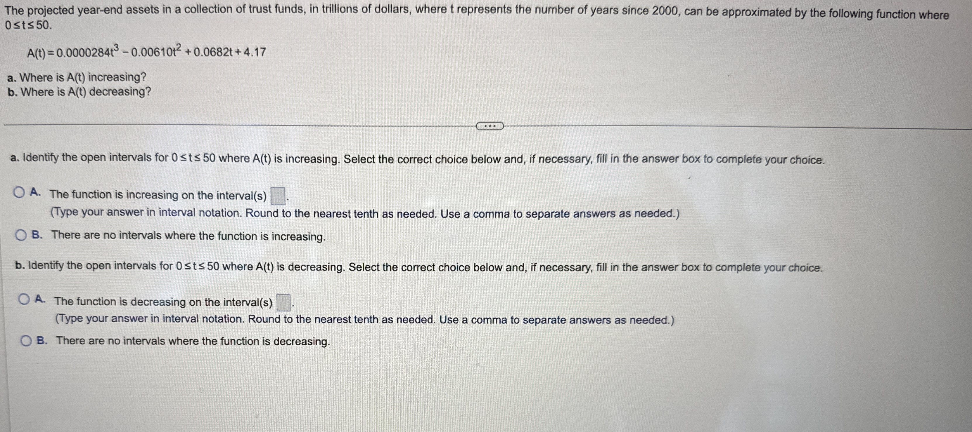 The projected year - end assets in a collection