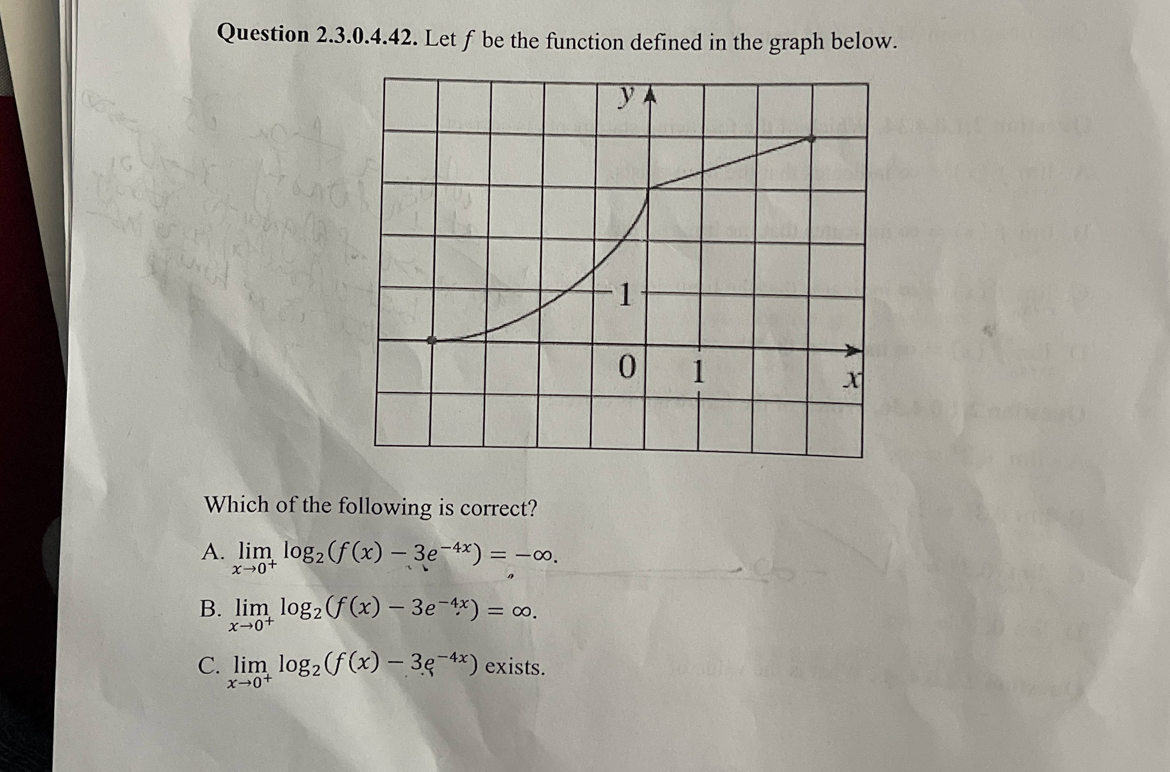 Question 2 . 3 . 0 . 4 . 4 2 . Let f be the