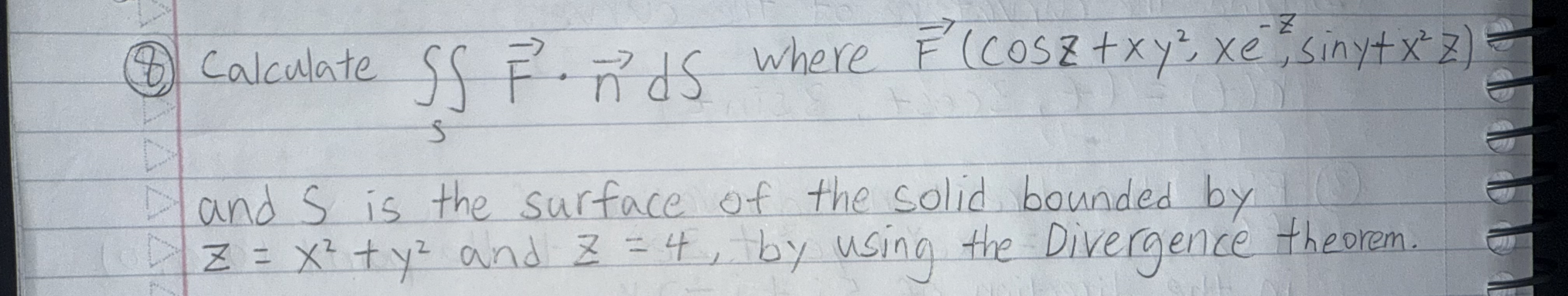 ( 8 ) Calculate S vec ( F ) * v e c ( n ) d S