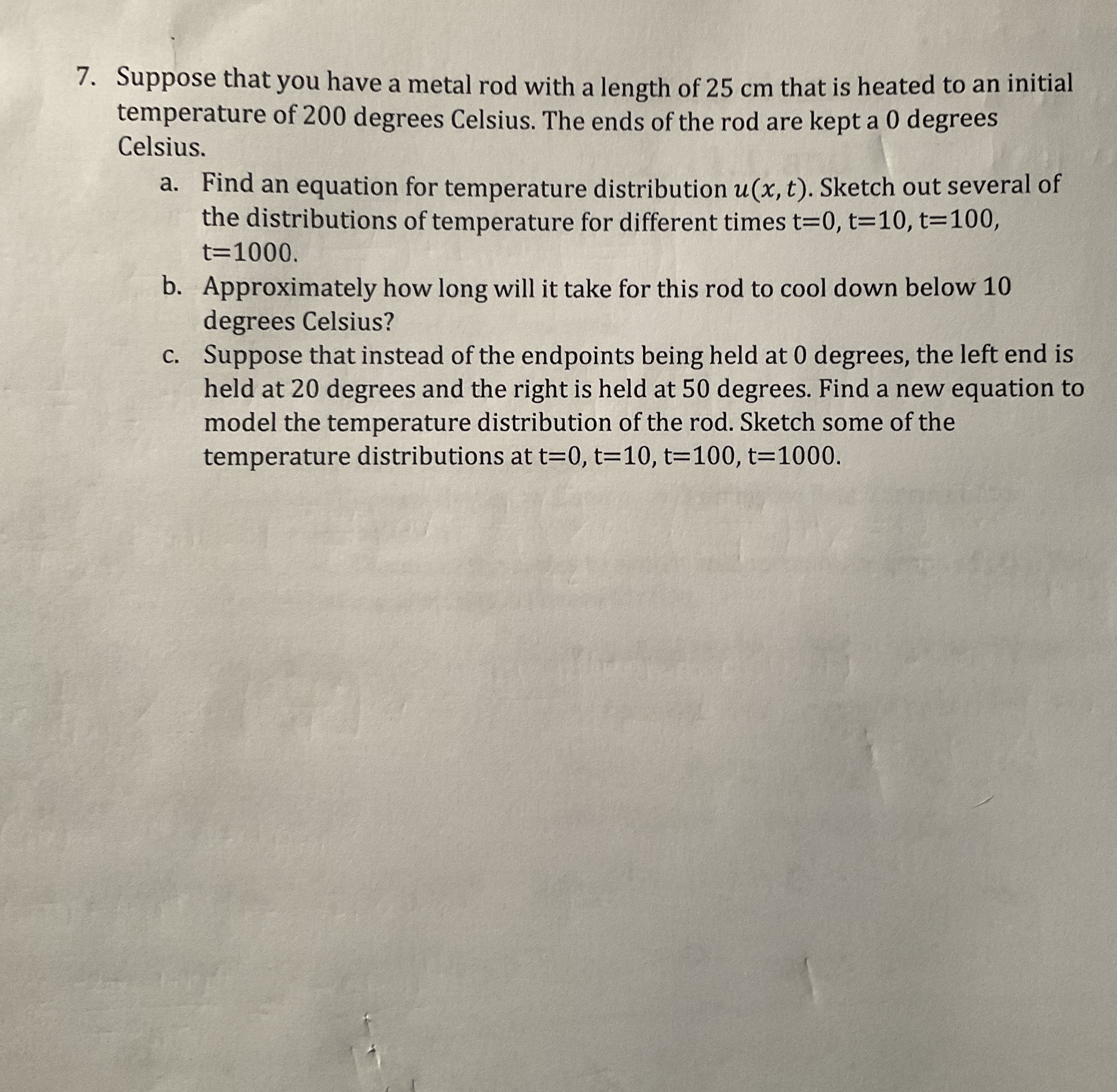 Suppose that you have a metal rod with a length