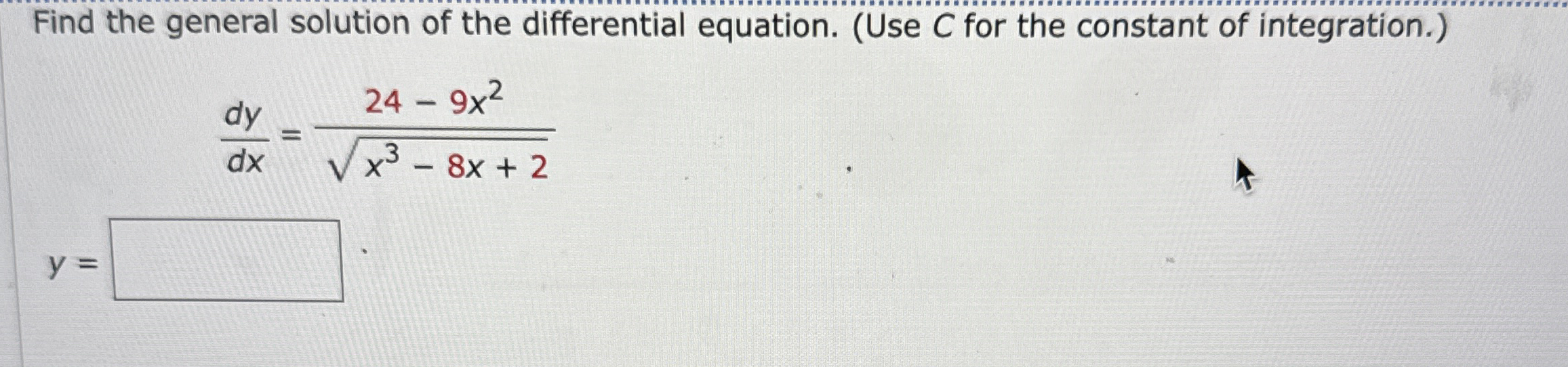 Find the general solution of the differential