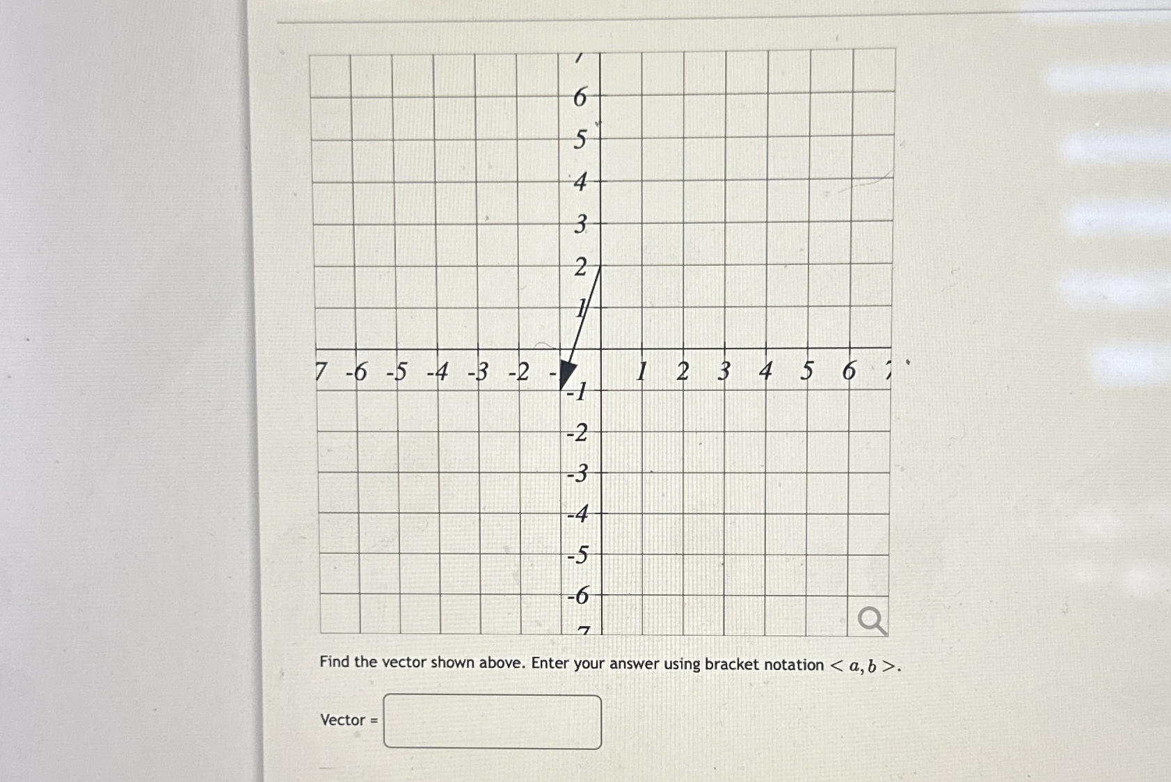 Find the vector shown above. Enter your answer