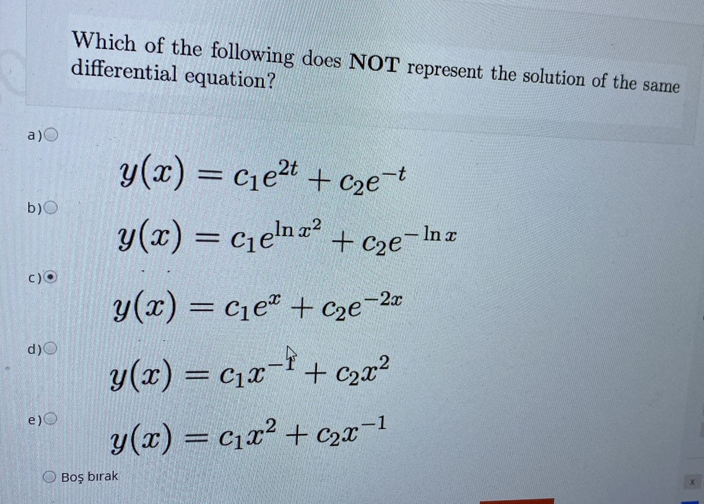 Which of the following does NOT represent the