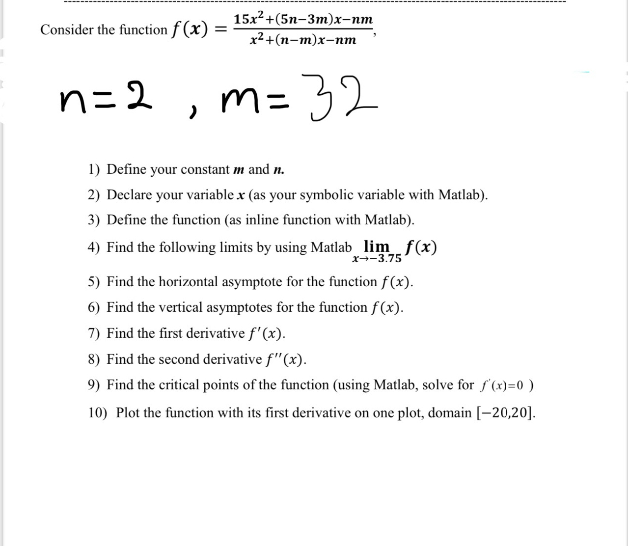 I need the code and the graph pleaseeee Consider
