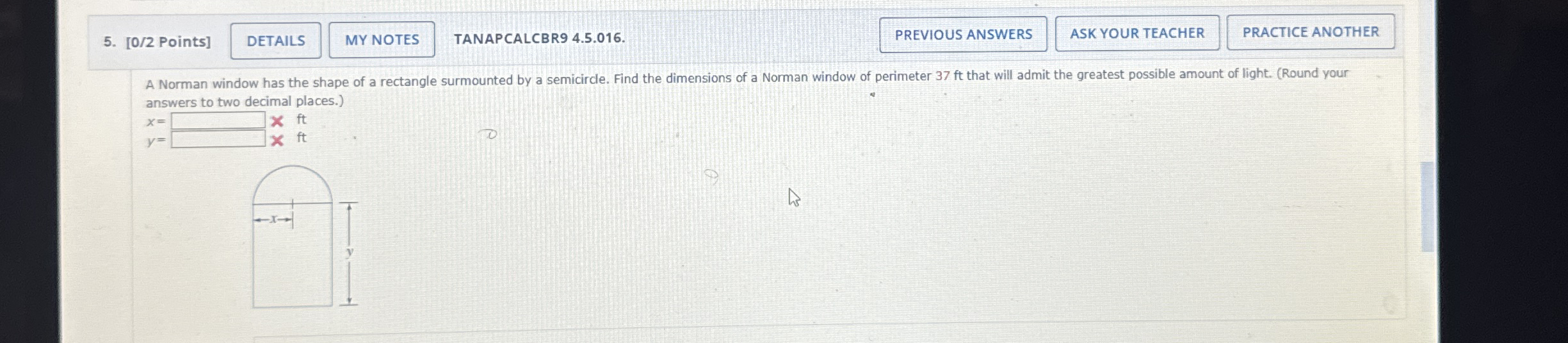 [ 0 / 2 Points ] TANAPCALCBR 9 4 . 5 . 0 1 6 . A
